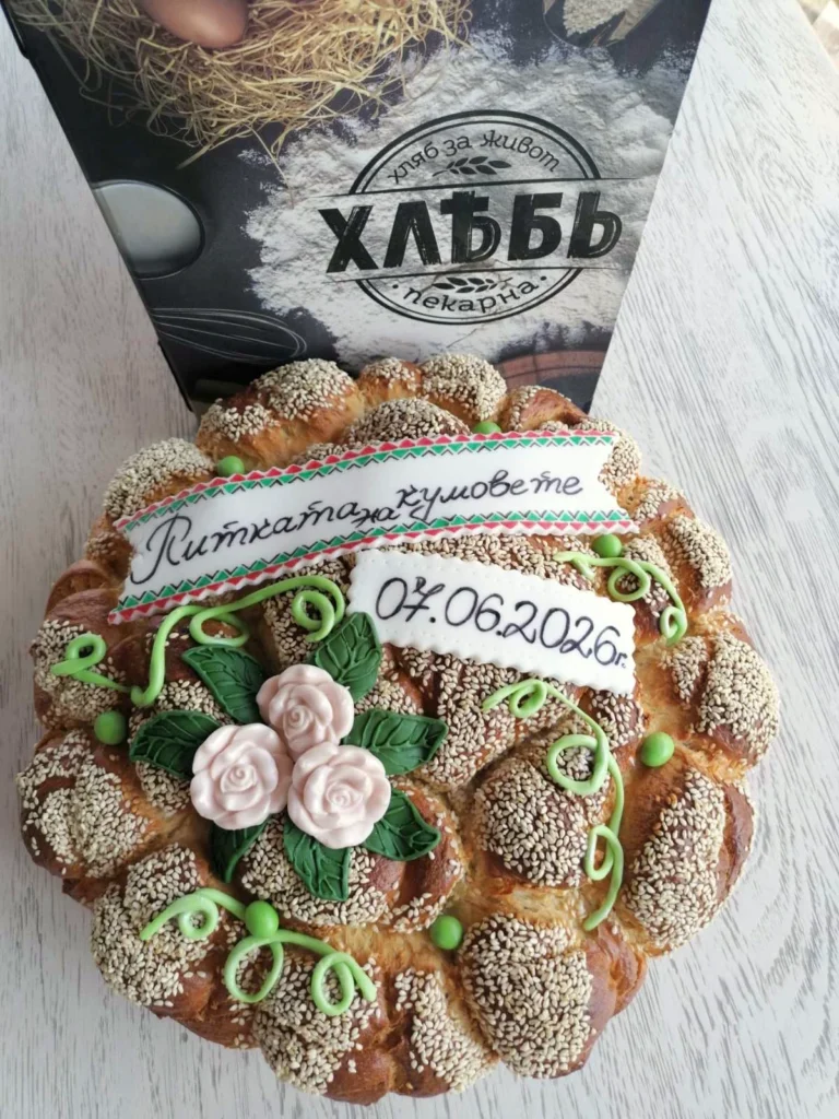 Пита за годеж с рози и персонален надпис